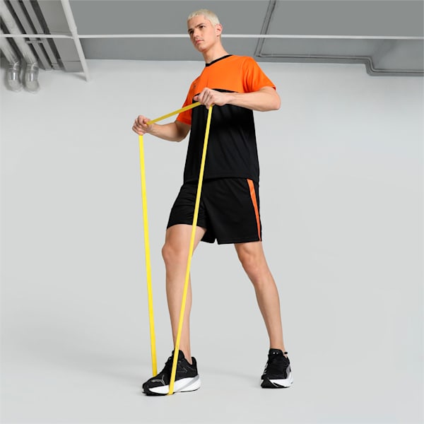 Cricket Teamwear Men's Colorblock Tee, Rickie Orange-PUMA Black, extralarge-IND