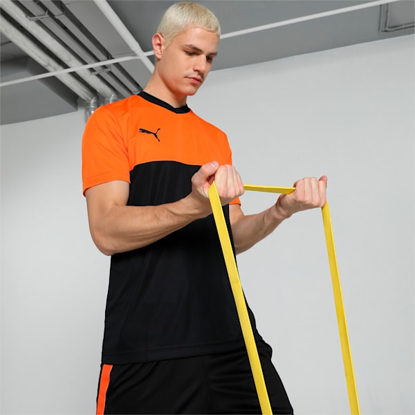 Cricket Teamwear Men's Colorblock Tee, Rickie Orange-PUMA Black, extralarge-IND