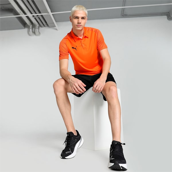 Cricket Teamwear Men's Sublimation Polo, Rickie Orange-Puma Black, extralarge-IND