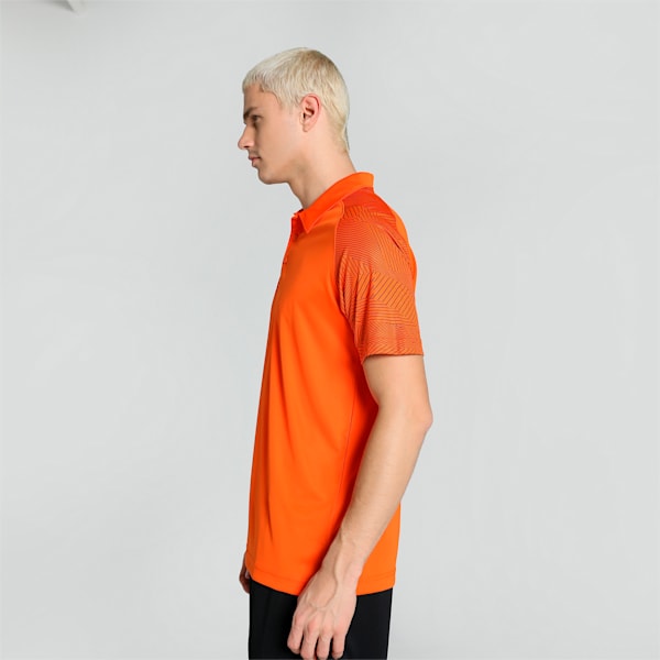 Cricket Teamwear Men's Sublimation Polo, Rickie Orange-Puma Black, extralarge-IND