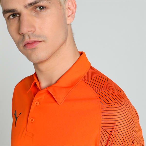 Cricket Teamwear Men's Sublimation Polo, Rickie Orange-Puma Black, extralarge-IND