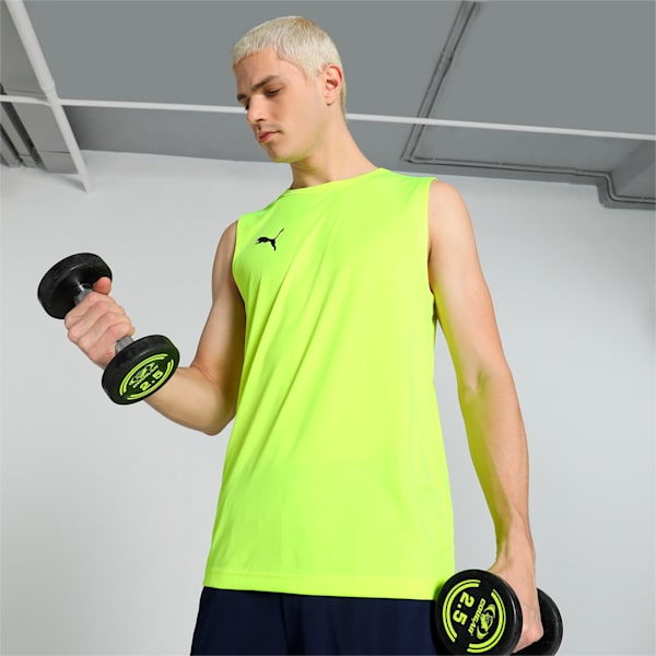Cricket Teamwear Men's Sleeveless Tee, Yellow Alert, extralarge-IND