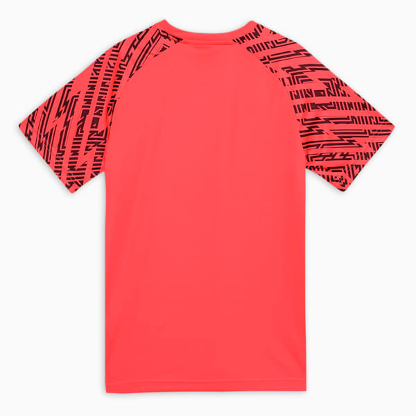 Cricket Teamwear Youth Tee, Fiery Coral-PUMA Navy, extralarge-IND