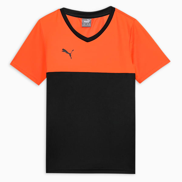 Cricket Teamwear Youth Colorblock Tee, Rickie Orange-PUMA Black, extralarge-IND