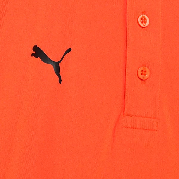 Cricket Teamwear Youth Sublimation Polo, Rickie Orange-Puma Black, extralarge-IND