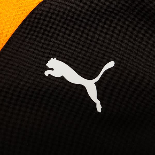 キッズ サッカー INDIVIDUALLIGA 1/4 ジップトップ, PUMA Black-Heat Fire, extralarge-JPN
