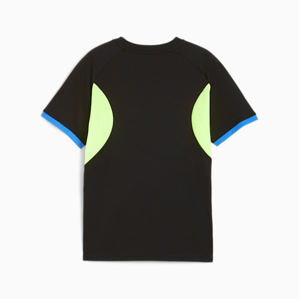 キッズ サッカー INDIVIDUAL リーガ グラフィック 半袖 Tシャツ 120-160cm, PUMA Black-Fizzy Apple, extralarge-JPN