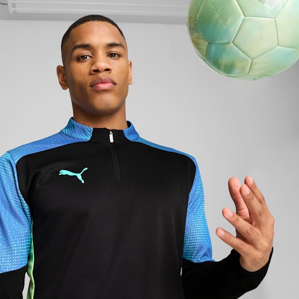 メンズ サッカー INDIVIDUAL ファイナル クォータージップ トップ, PUMA Black-Fizzy Apple, extralarge-JPN