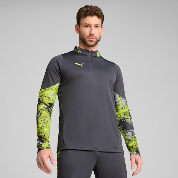 IndividualCUP Quarter-Zip Men's Soccer Top, Galactic Gray, extralarge