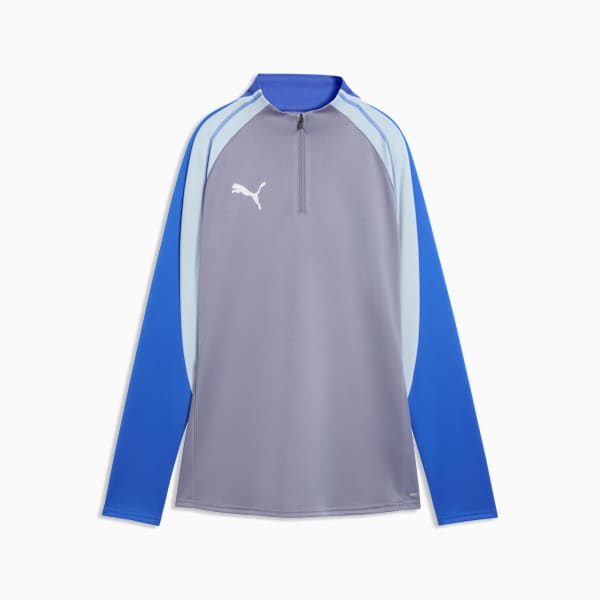 IndividualBLAZE 1/4 Zip Football Top Women, Gray Sky-PUMA White-Royal Sapphire, extralarge-GBR