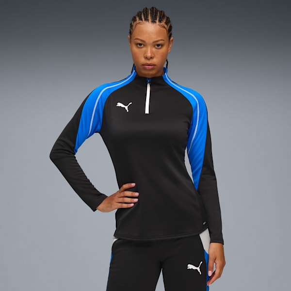 IndividualBLAZE Quarter-Zip Women's Soccer Top, PUMA Black-PUMA White-Racing Blue, extralarge