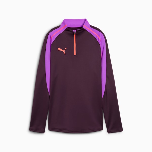 Top de fútbol con cierre corto individualBLAZE para mujer, Midnight Plum, extralarge