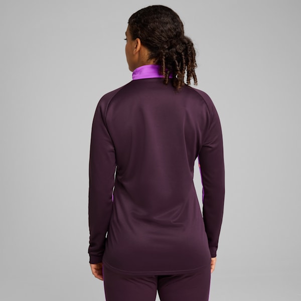Top de fútbol con cierre corto individualBLAZE para mujer, Midnight Plum, extralarge