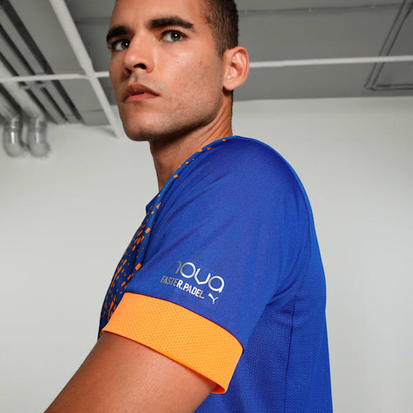 Individual Graphic Men's Padel Tennis Jersey, Vivid Blue, extralarge-IND
