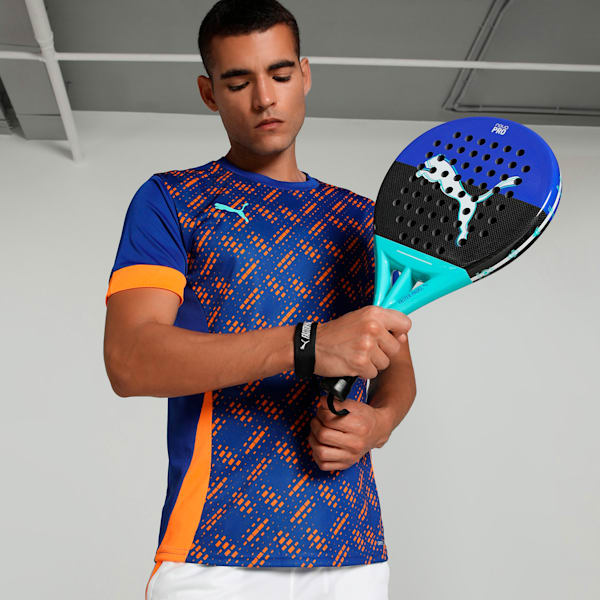 Individual Graphic Men's Padel Tennis Jersey, Vivid Blue, extralarge-IND