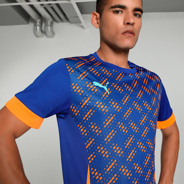 Individual Graphic Men's Padel Tennis Jersey, Vivid Blue, extralarge-IND