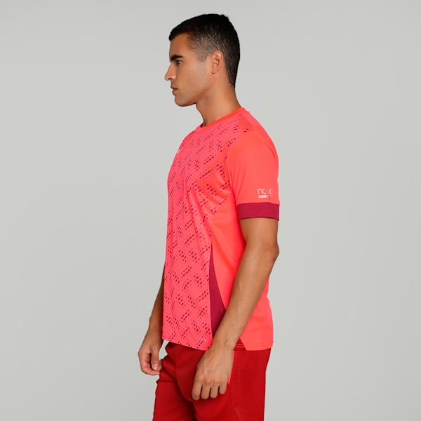 Individual Graphic Men's Padel Tennis Jersey, Glowing Red, extralarge-IND