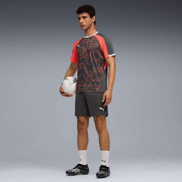 IndividualLIGA Men's Graphic Football Jersey, Shadow Gray-PUMA White-Glowing Red, extralarge-IND