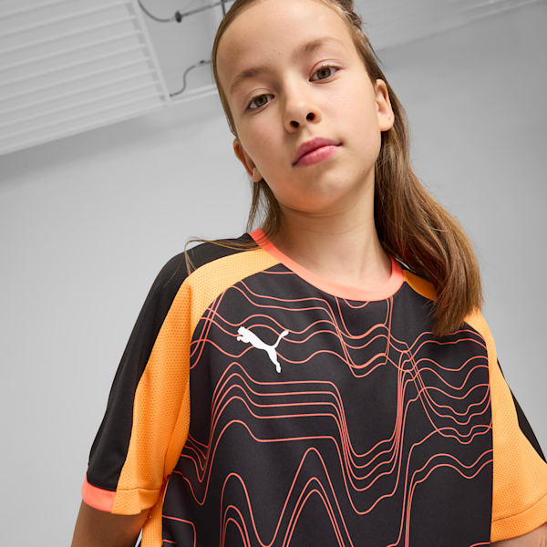 IndividualLIGA Graphic Youth Football Jersey, PUMA Black-Glowing Red, extralarge-IND