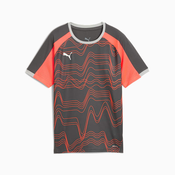 IndividualLIGA Graphic Youth Football Jersey, Shadow Gray-PUMA White-Glowing Red, extralarge-IND