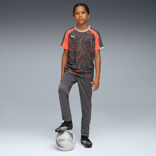 IndividualLIGA Graphic Youth Football Jersey, Shadow Gray-PUMA White-Glowing Red, extralarge-IND