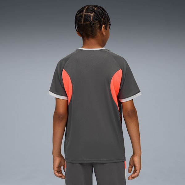 IndividualLIGA Graphic Youth Football Jersey, Shadow Gray-PUMA White-Glowing Red, extralarge-IND