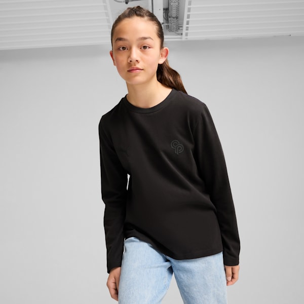 PUMA x CHRISTIAN PULISIC Stealth Big Kids' Long Sleeve Tee, PUMA Black, extralarge