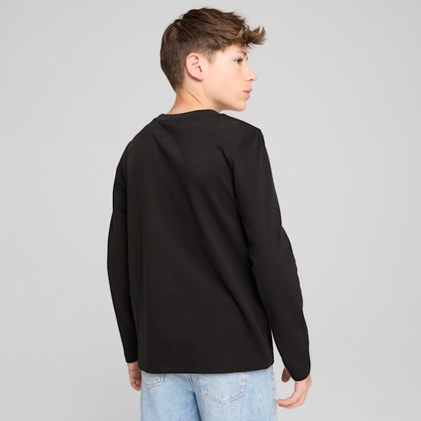 PUMA x CHRISTIAN PULISIC Stealth Big Kids' Long Sleeve Tee, PUMA Black, extralarge