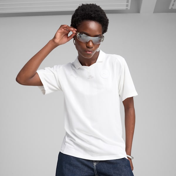 Playera de fútbol para mujer INDIVIDUAL Jer-SHE, PUMA White, extralarge