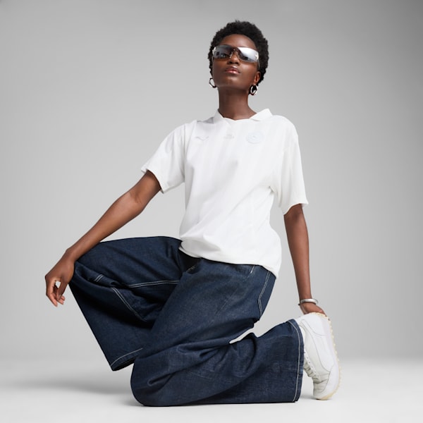 Playera de fútbol para mujer INDIVIDUAL Jer-SHE, PUMA White, extralarge