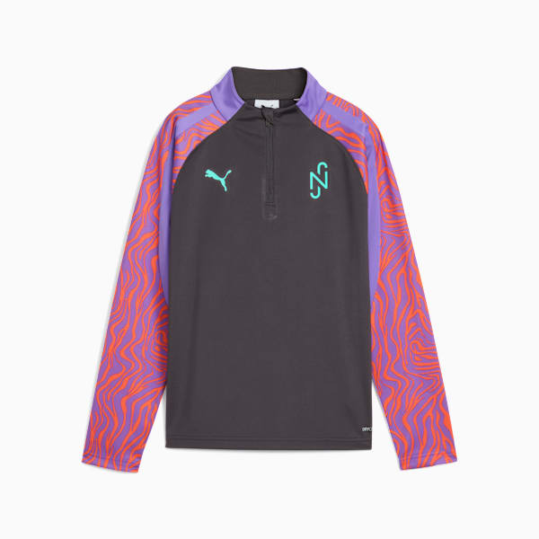 Neymar Jr Creativity Quarter-Zip Youth Football Top, Dark Coal-Soft Violet, extralarge-IND