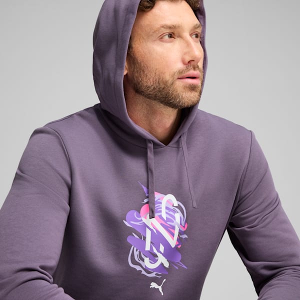 Sudadera con capucha PUMA x NEYMAR Creativity para hombre, Purple Charcoal, extralarge