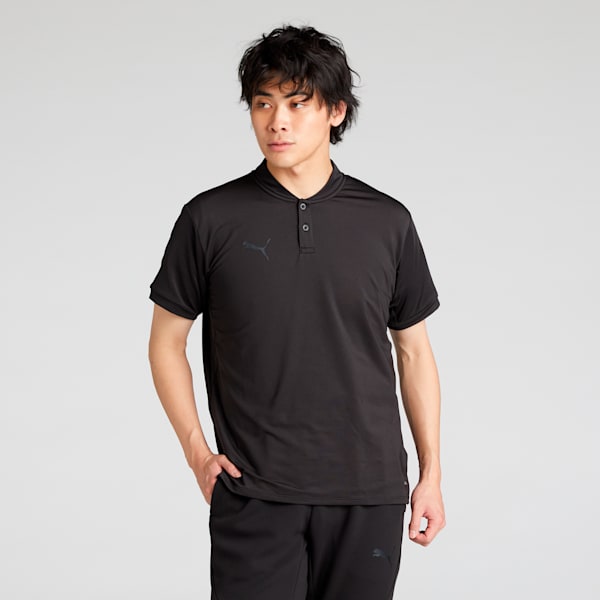 メンズ サッカー PUMAFTBL トラベル 半袖 ポロシャツ, PUMA Black, extralarge-JPN