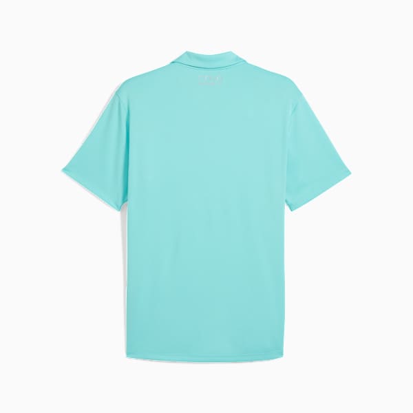 Individual Padel Polo Men, Safe Lake-Vivid Blue-Heat Fire, extralarge