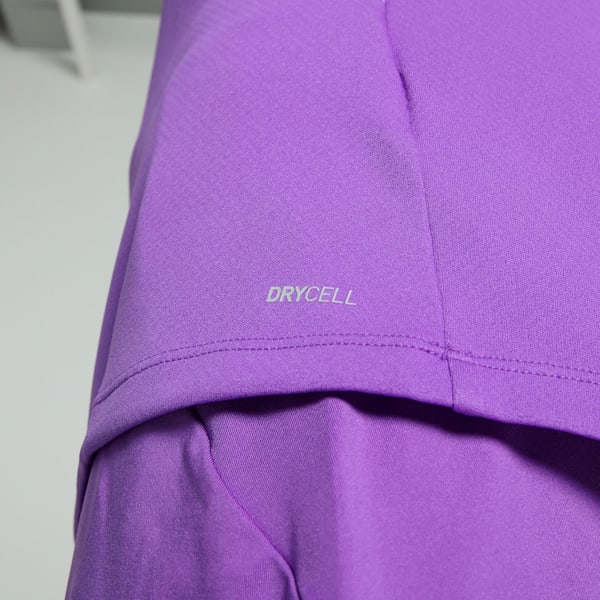 Individual Women's Padel Tennis Polo, Purple Glimmer-Aquatic-PUMA White, extralarge-IND