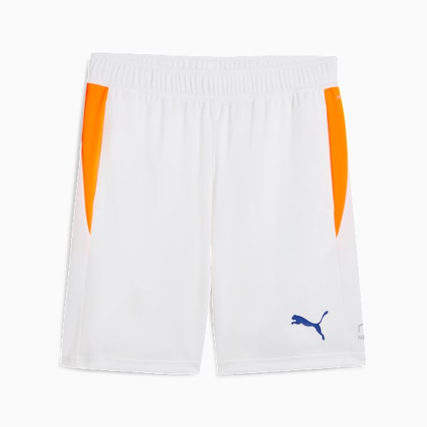 INDIVIDUAL Padel Training Shorts Men, PUMA White-Vivid Blue-Heat Fire, extralarge