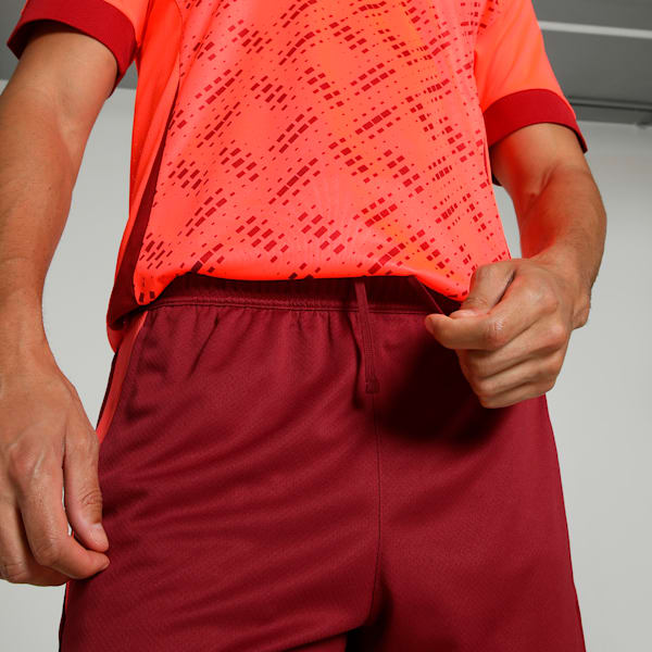 Individual Men's Slim Fit Padel Tennis Training Shorts, Dark Crimson-PUMA White-Glowing Red, extralarge-IND