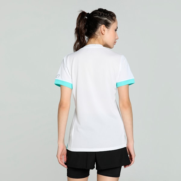 Individual Women's Padel Tennis Jersey, PUMA White-Purple Glimmer-Aquatic, extralarge-IND