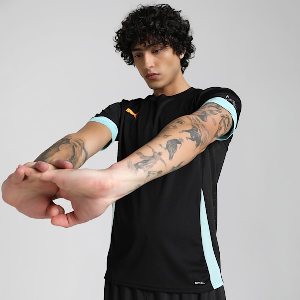 Individual Men's Padel Tennis Jersey, PUMA Black-Heat Fire-Safe Lake, extralarge-IND