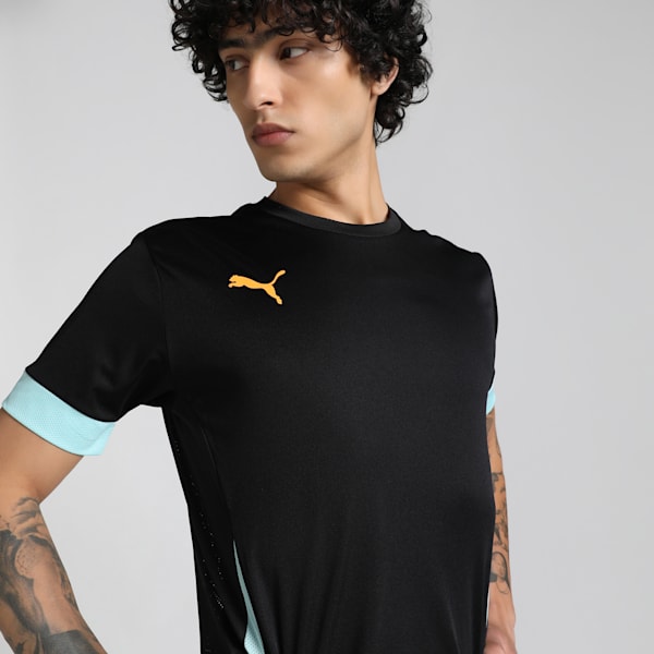 Individual Men's Padel Tennis Jersey, PUMA Black-Heat Fire-Safe Lake, extralarge-IND