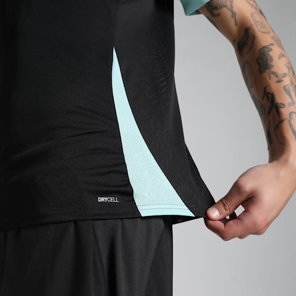 Individual Men's Padel Tennis Jersey, PUMA Black-Heat Fire-Safe Lake, extralarge-IND