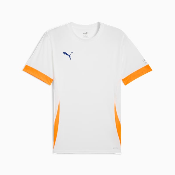 Individual Men's Padel Tennis Jersey, PUMA White-Vivid Blue-Heat Fire, extralarge-IND