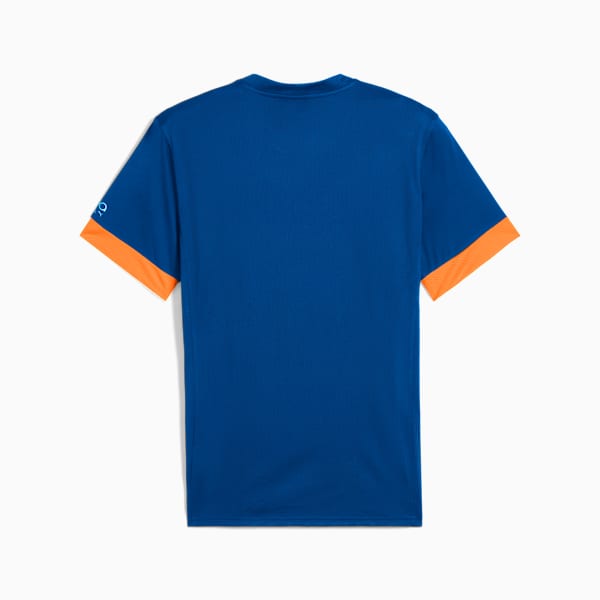 Individual Men's Padel Tennis Jersey, Vivid Blue-PUMA White-Heat Fire, extralarge-IND
