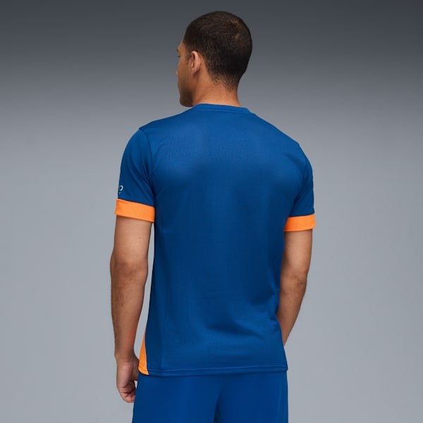 Individual Men's Padel Tennis Jersey, Vivid Blue-PUMA White-Heat Fire, extralarge-IND