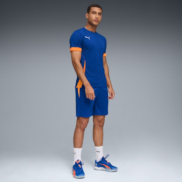 Individual Men's Padel Tennis Jersey, Vivid Blue-PUMA White-Heat Fire, extralarge-IND