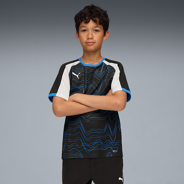 PUMA 幾何学模様 シャツとショーツセット Lサイズ PUMA プーマ キッズ 半袖 ポリ Tシャツ アンド ショーツセット