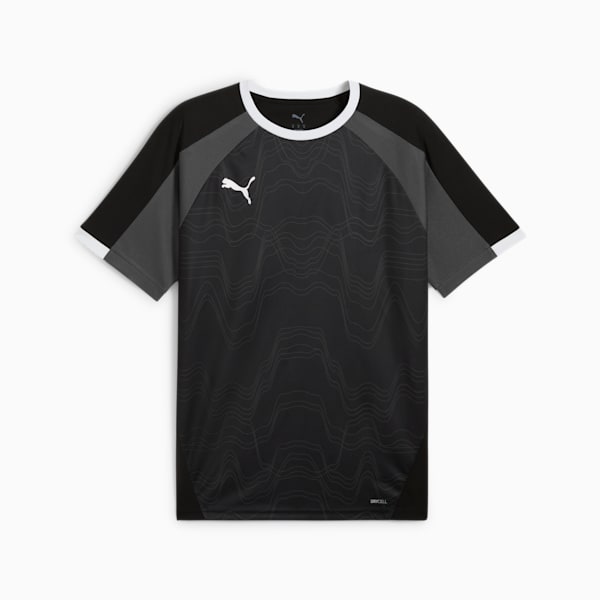 メンズ サッカー INDIVIDUALLIGA グラフィック 半袖 シャツ, PUMA Black-Shadow Gray, extralarge-JPN