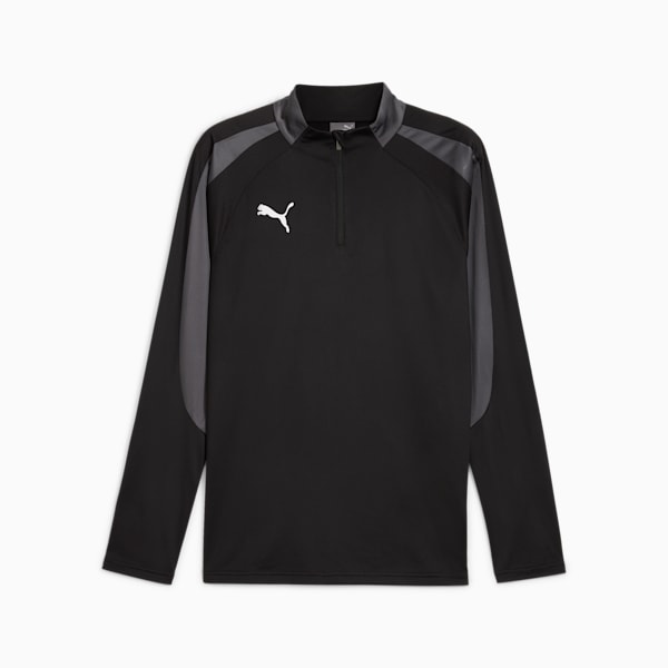 メンズ サッカー INDIVIDUALLIGA 1/4 ジップ トップ, PUMA Black-Shadow Gray, extralarge-JPN
