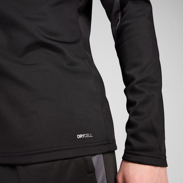 メンズ サッカー INDIVIDUALLIGA 1/4 ジップ トップ, PUMA Black-Shadow Gray, extralarge-JPN