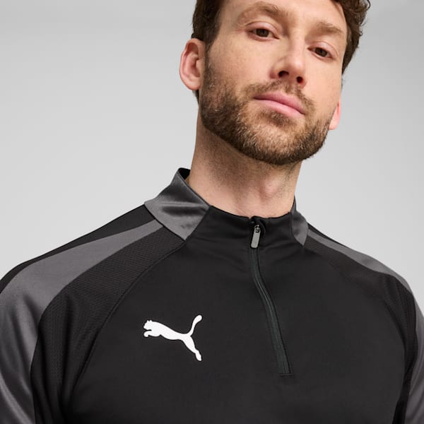 メンズ サッカー INDIVIDUALLIGA 1/4 ジップ トップ, PUMA Black-Shadow Gray, extralarge-JPN